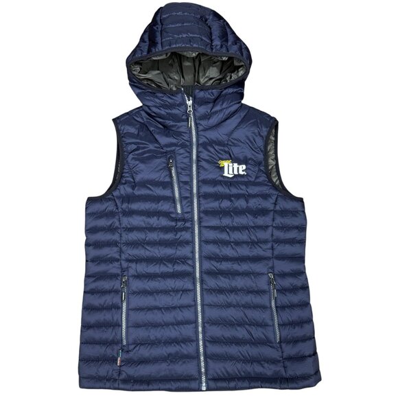 Women's STORMTECH Performance Miller Lite Hooded Puffer Vest- Size‎ Medium - Picture 1 of 12